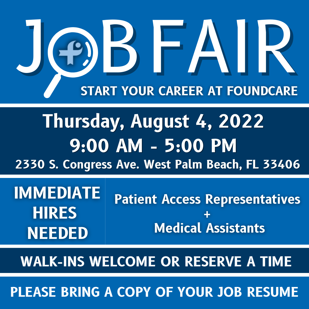 FoundCare to Host Job Fair For Medical Assistants + PAR's
